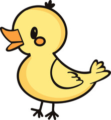 cute vector illustration of a duck
