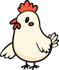 cute vector illustration of a chicken