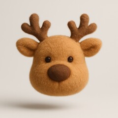 Cute felt reindeer illustration.