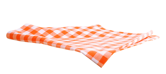 Orange color placemat or tablecloth diecut.For decoration food menu