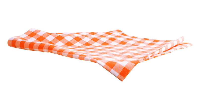 Orange color placemat or tablecloth diecut.For decoration food menu