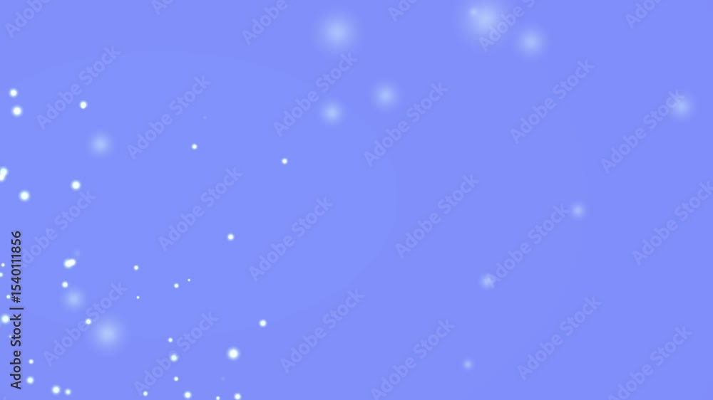 Poster animation of glowing particles bokeh dust floating on purple background