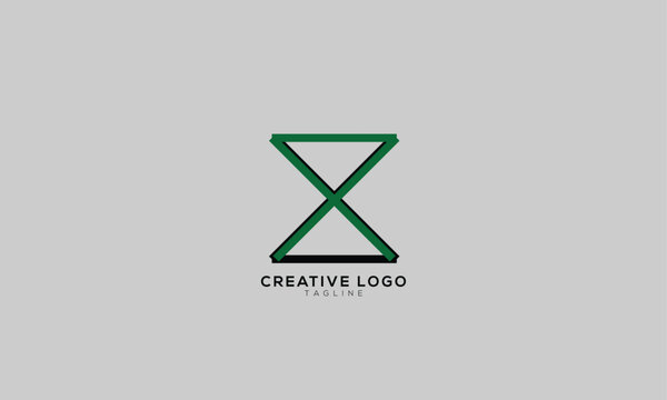 ZZ ZX XZ Abstract initial monogram letter alphabet logo design
