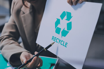 Sustainable development with renewable energy solutions, ecology concept, green business.
