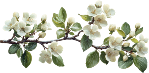 branch with white flowers