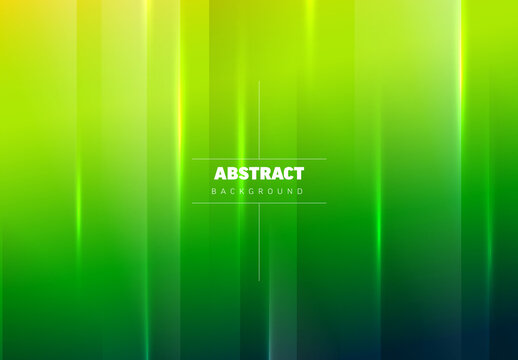 Green Abstract Gradient Background with Vertical Lines and Light