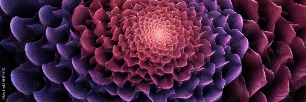 Poster spiral shape expanding in balanced symmetry with rich colors and intricate details