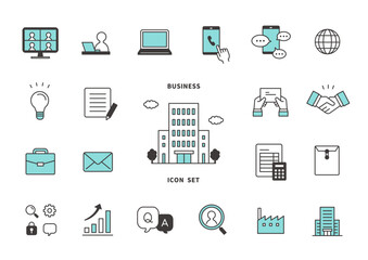 ビジネス関連のシンプルなアイコンセット