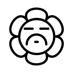 a collection of icons containing various expressions depicted as flowers such as happy, sad, joyful or others