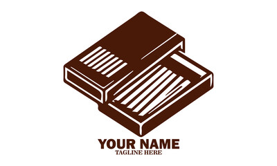 Cheerful light on matches. Cartoon vector illustration matches icon and matches logo design Isolated on White Background