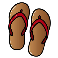 Flip Flops Badelatschen Cartoon 