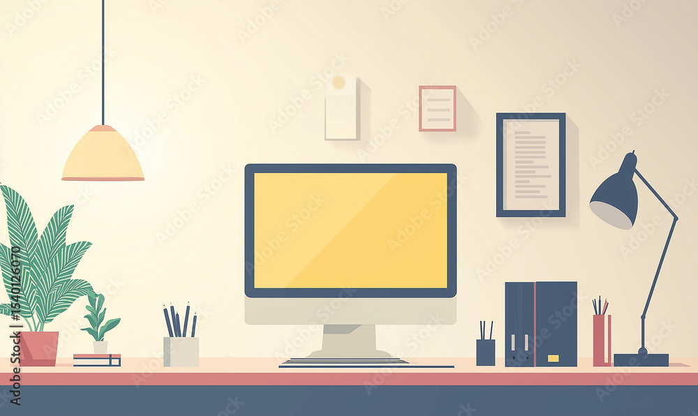 Poster boosting productivity with workspace organization tips home office visual guide minimalist environme