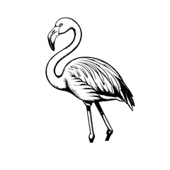 vector illustration of a flamingo