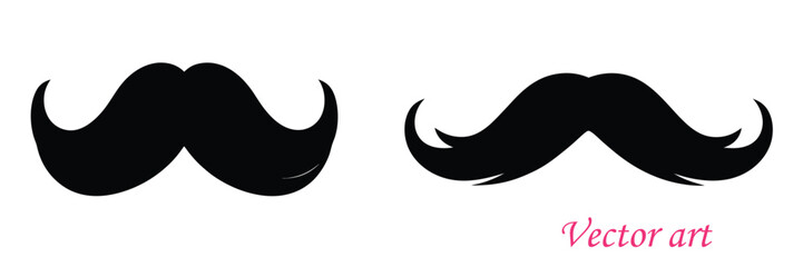 mustache silhouette vector, mustache icon, 