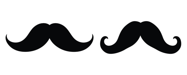 mustache silhouette vector, mustache icon, 