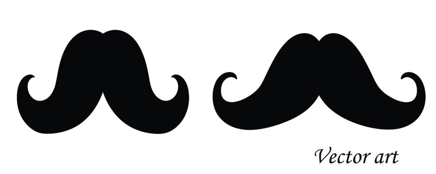 mustache silhouette vector, mustache icon, 