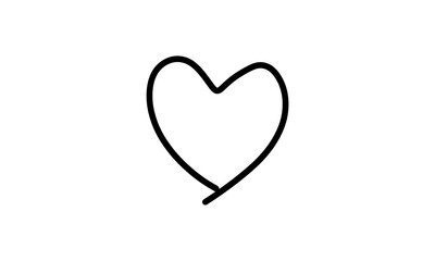 hand drawn love symbol isolated on transparent background