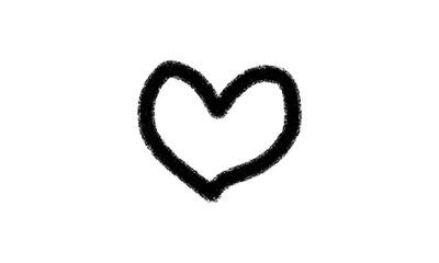 hand drawn love symbol isolated on transparent background