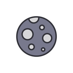 Lunar Surface Illustration With Craters And Transparent Background