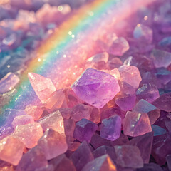 Obraz premium Bright Iridescent Background with Glassy Surface and Color Shift