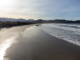 Baleia Beach on the North Coast of São Paulo in the middle of the Atlantic Forest