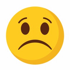 Fototapeta premium Playful Yellow Emoji Icon with Exaggerated Smile in Vector Style Illustration