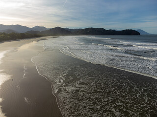 Baleia Beach on the North Coast of São Paulo in the middle of the Atlantic Forest