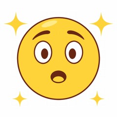 Fototapeta premium WhatsApp Yellow Face with Hearts Floating Above in a Playful Design