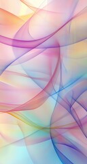 Abstract swirling pastel ribbons