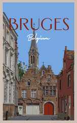 Bruges travel poster