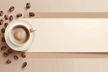 Detailed Image of Realistic Coffee Banner Template Design