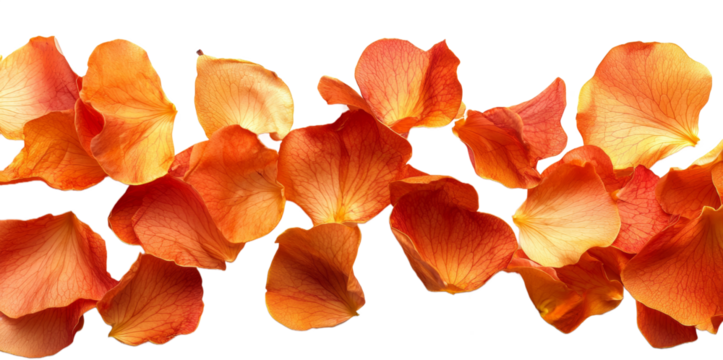 orange petal flower falling down 