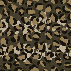 Abstract modern leopard seamless pattern. Animals trendy background. Color decorative vector stock illustration for print, card, postcard, fabric, textile. Modern ornament of stylized skin.