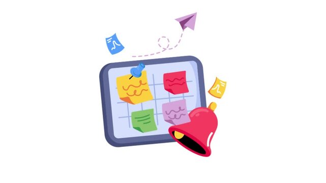 Reminder Notes  2D Flat Animations.