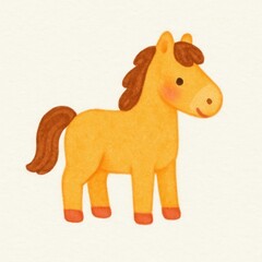 Cute cartoon horse illustration.