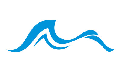 water wave vector illustration logo