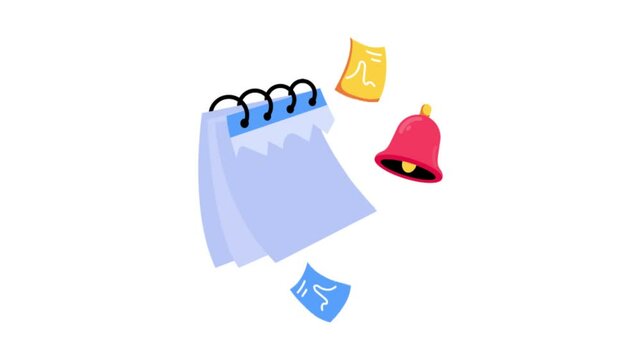 Reminder Notes 2D Flat Animations.