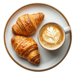 croissant and coffee