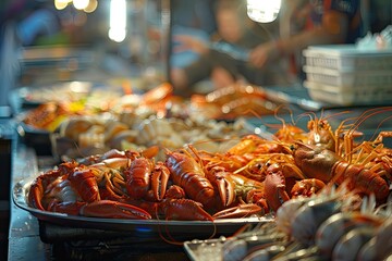 Sharp Image of Seaside Seafood Market in Phuket, Thailand