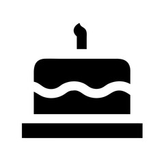 Birthday cake icon vector illustration