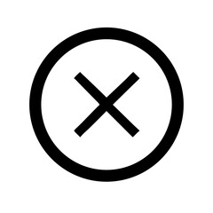 Circle with x icon vector illustration