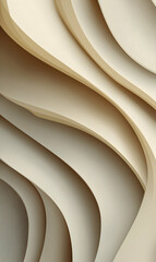 Intricate ivory waves flowing fluidly displaying rhythmic patterns creating mesmerizing textures with graceful curves radiating delicate elegance