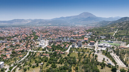 Top view of the city of Isparta: Turkey
