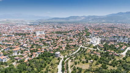 Top view of the city of Isparta: Turkey