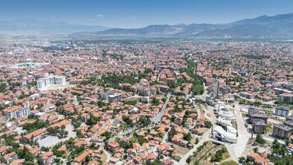 Top view of the city of Isparta: Turkey