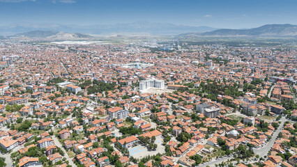 Top view of the city of Isparta: Turkey