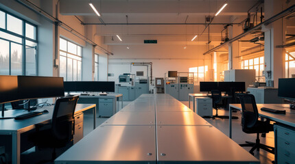 Autumnlit modern factory office ninterior