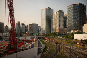 Obraz premium Seoul skyline at dusk