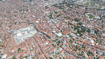 Top view of the city of Isparta: Turkey