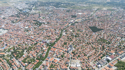 Top view of the city of Isparta: Turkey